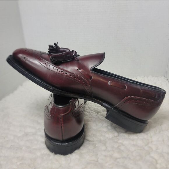 Vtg Johnston & Murphy Presidents Collection Sz 7.5 Tassel Loafers Brown Leather main image 5